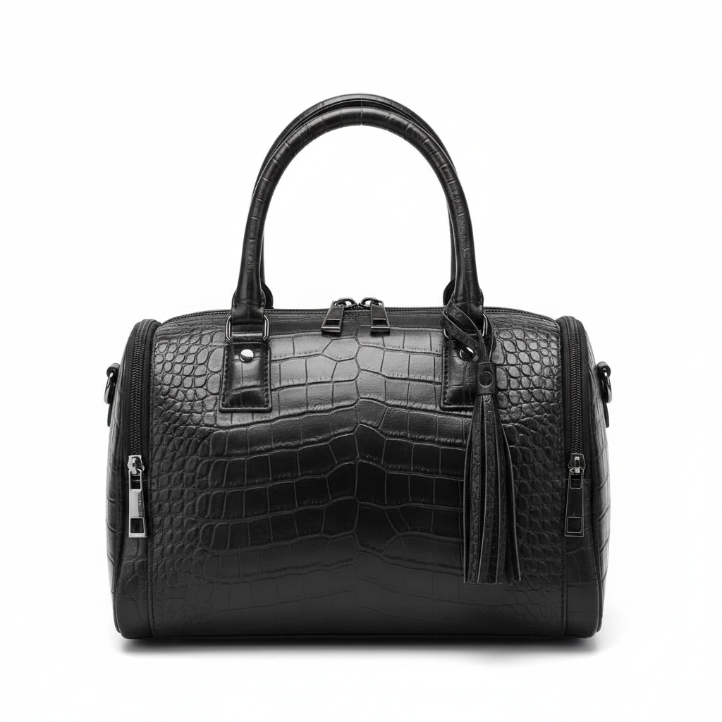 Black Croco Handbag – Front
