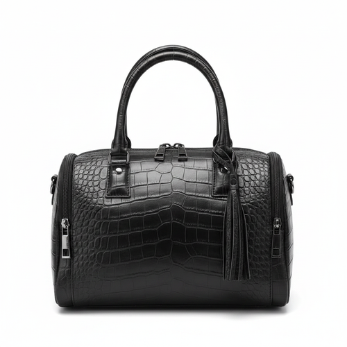 Black Croco Handbag – Front
