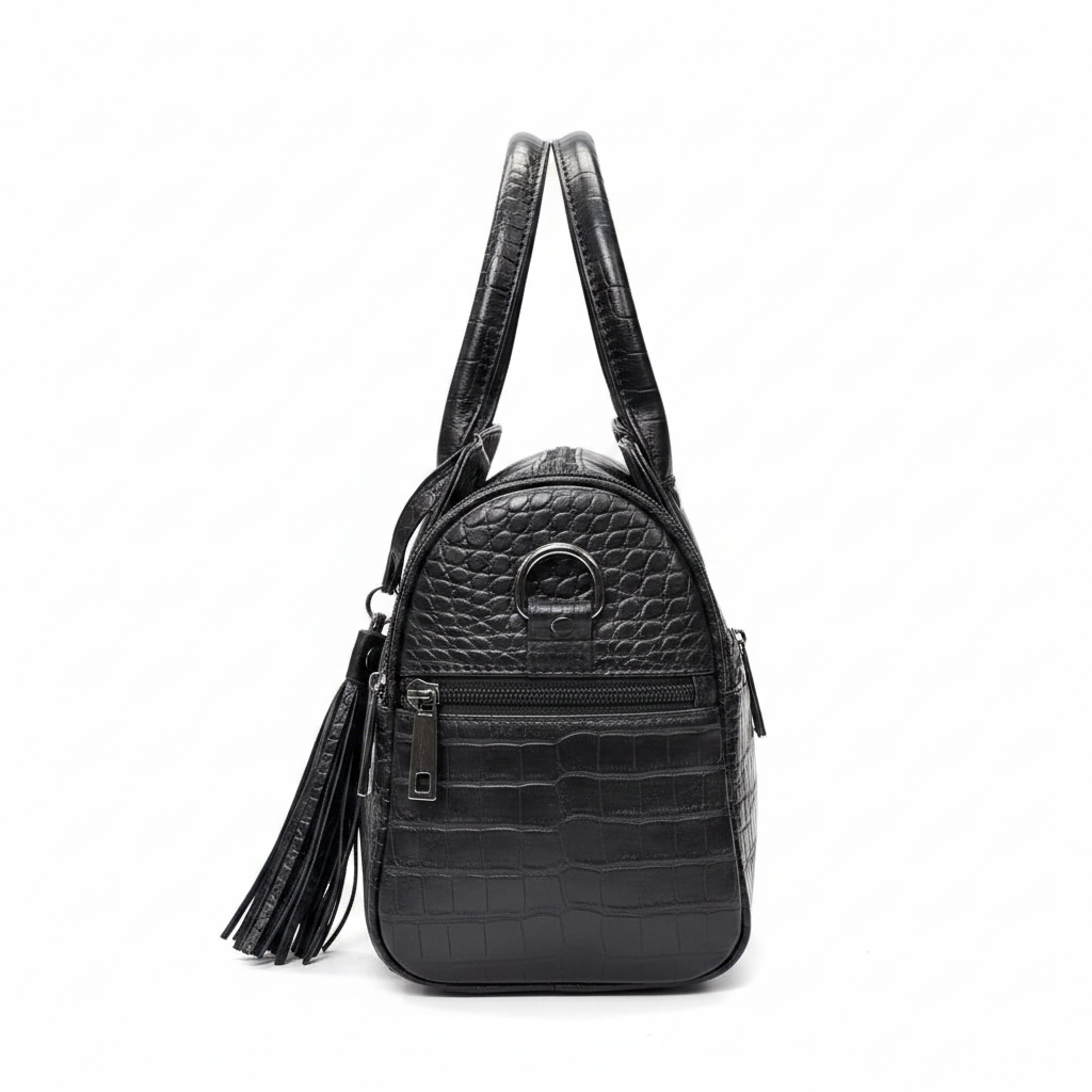 Black Croco Handbag – Side
