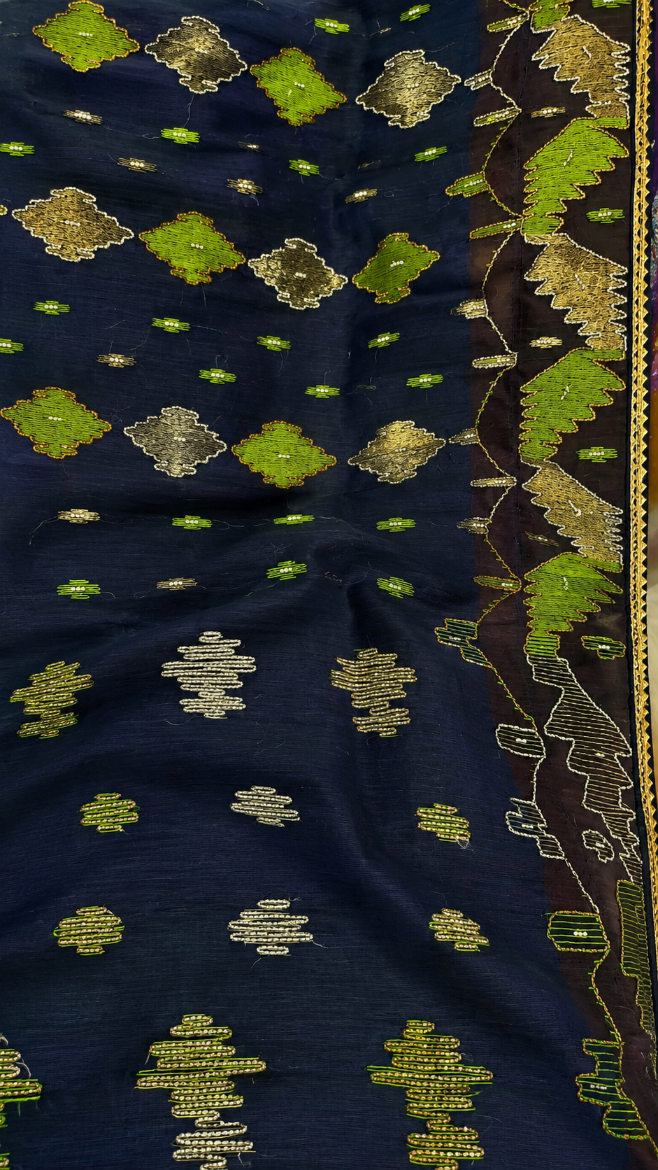 Navy Jamdani