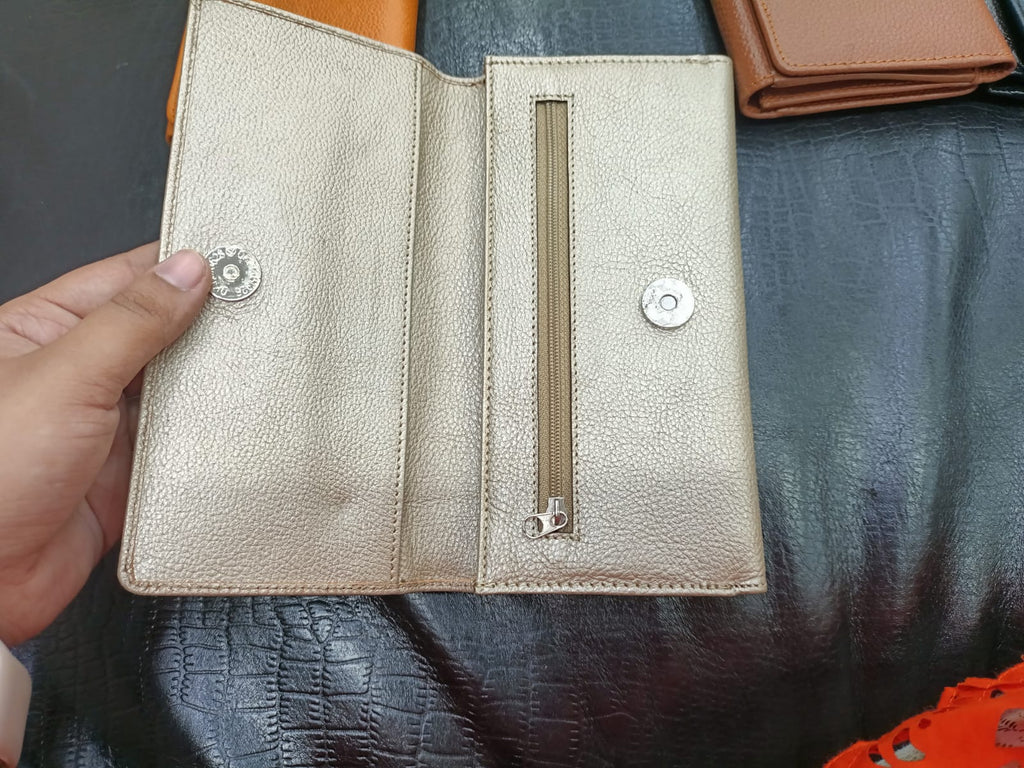 Silvia Signature Genuine Leather Ladies long Wallet
