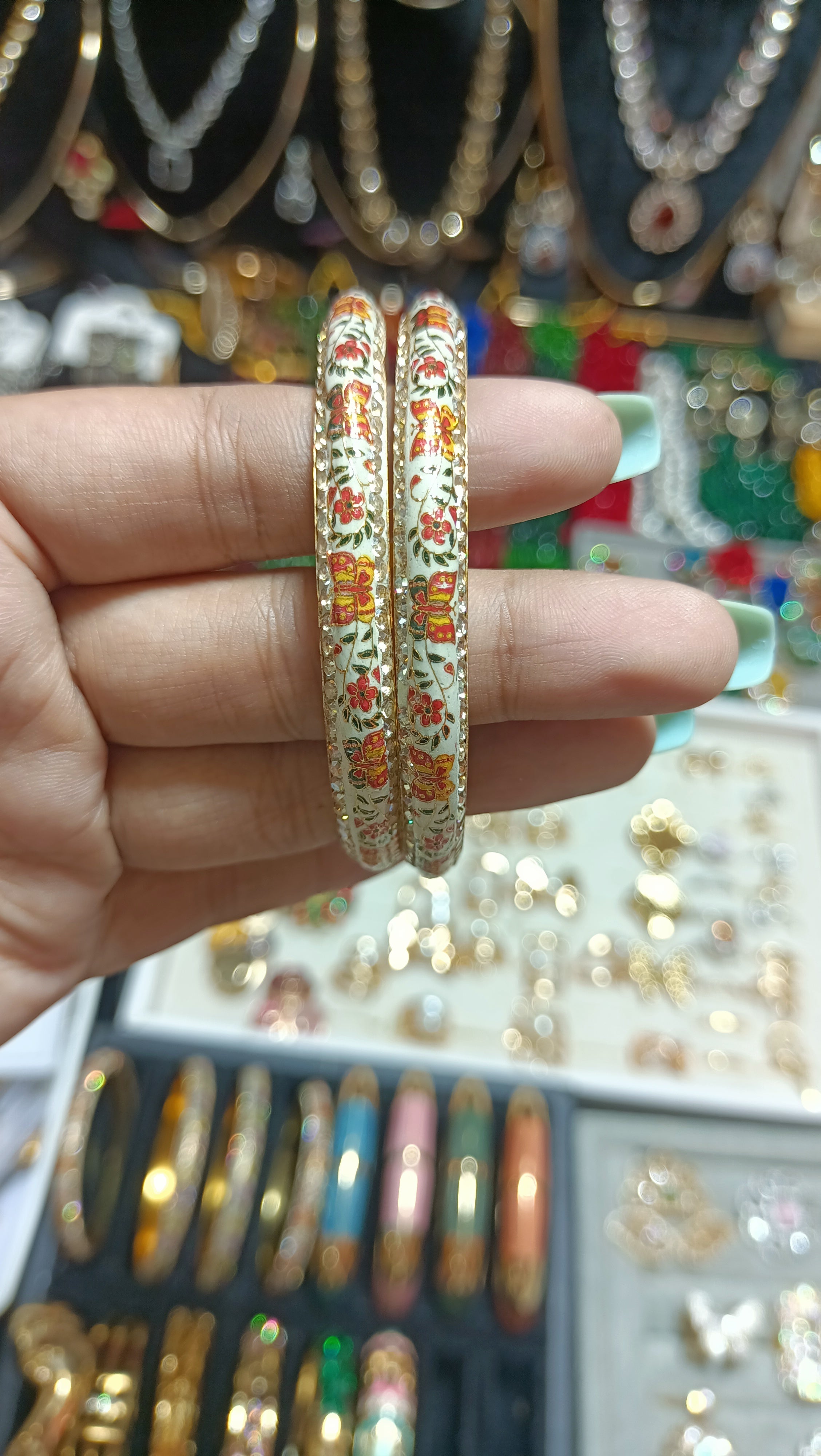 Floral Enamel Bangles