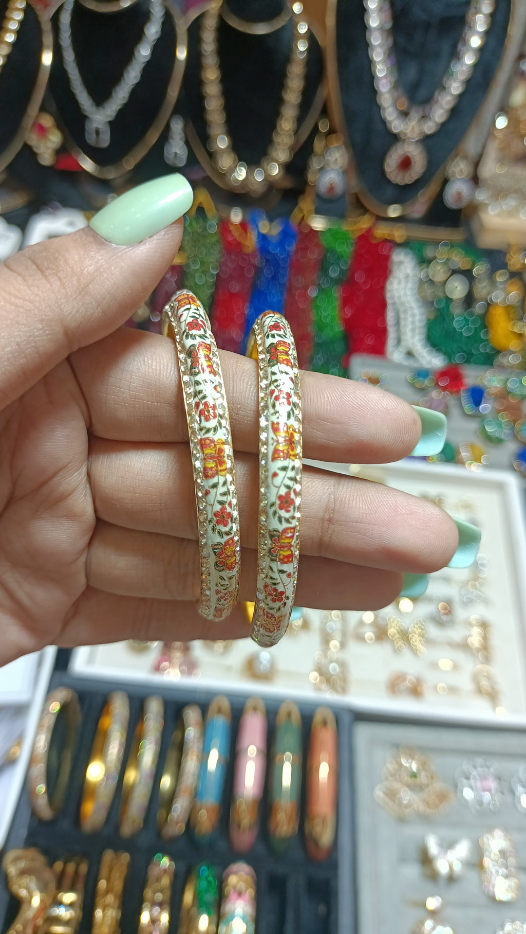 Floral Enamel Bangles
