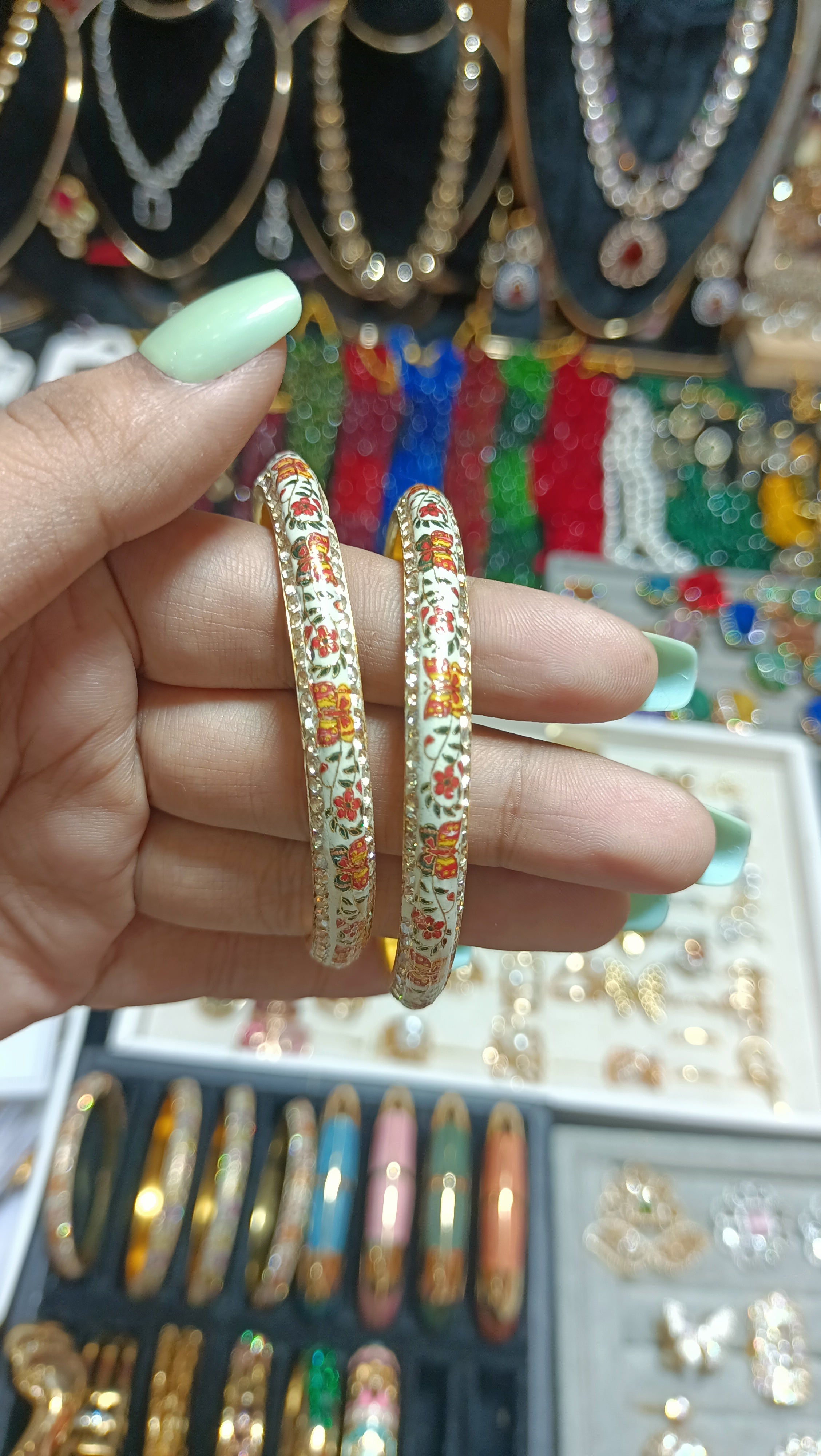 Floral Enamel Bangles