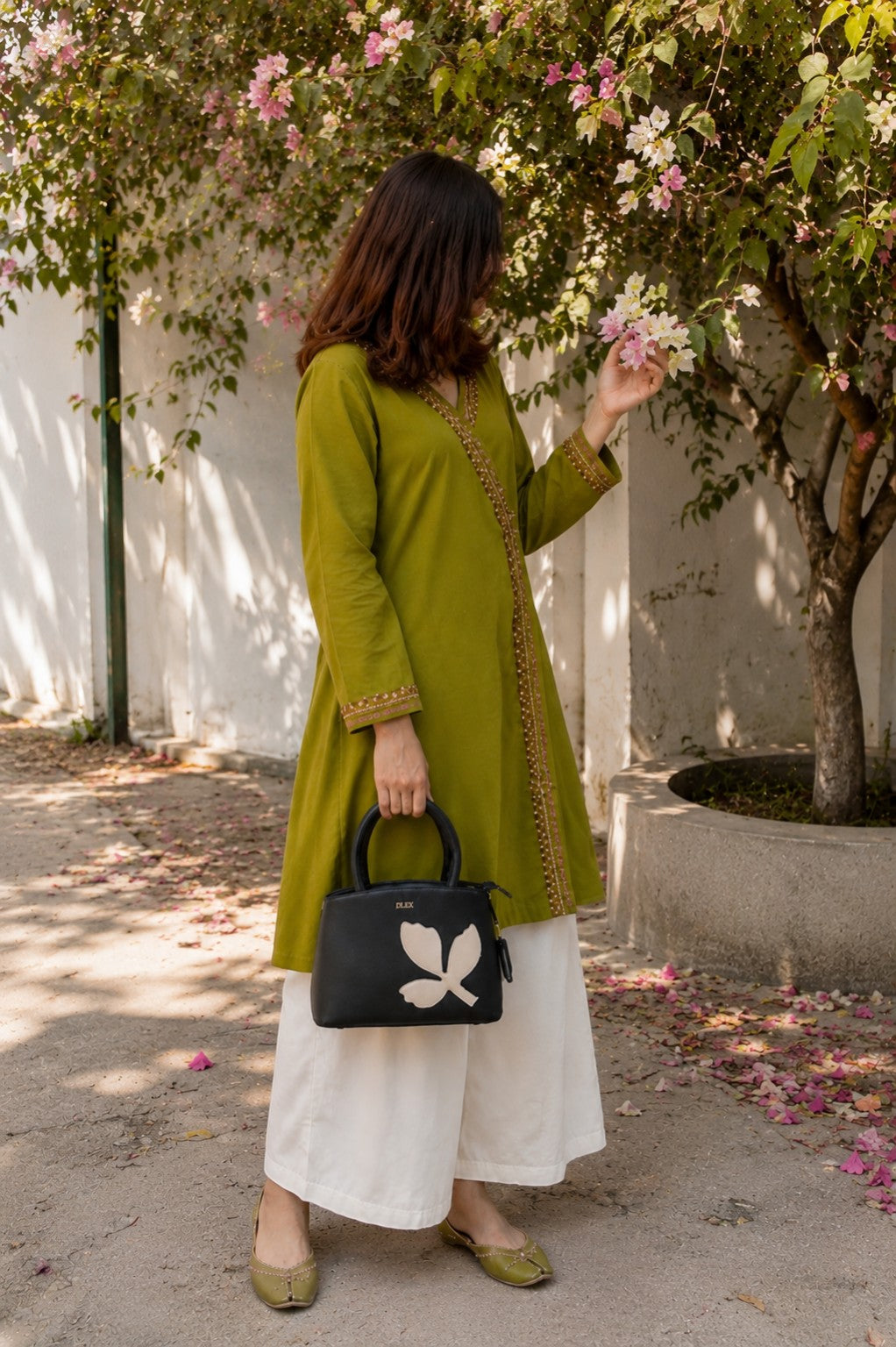 Floral Leather Bag