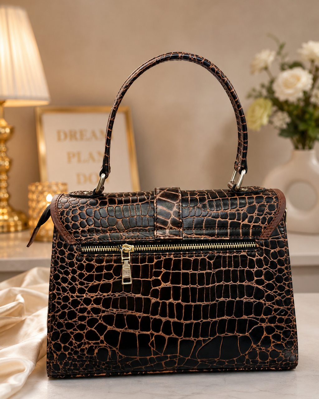 Silvia Heritage Croc Bag