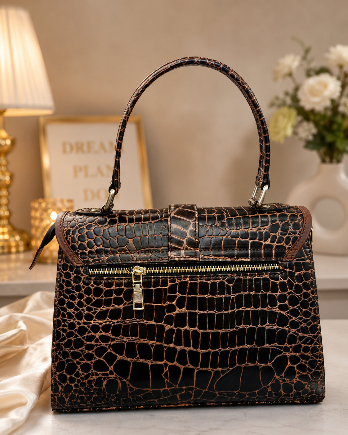 Silvia Heritage Croc Bag