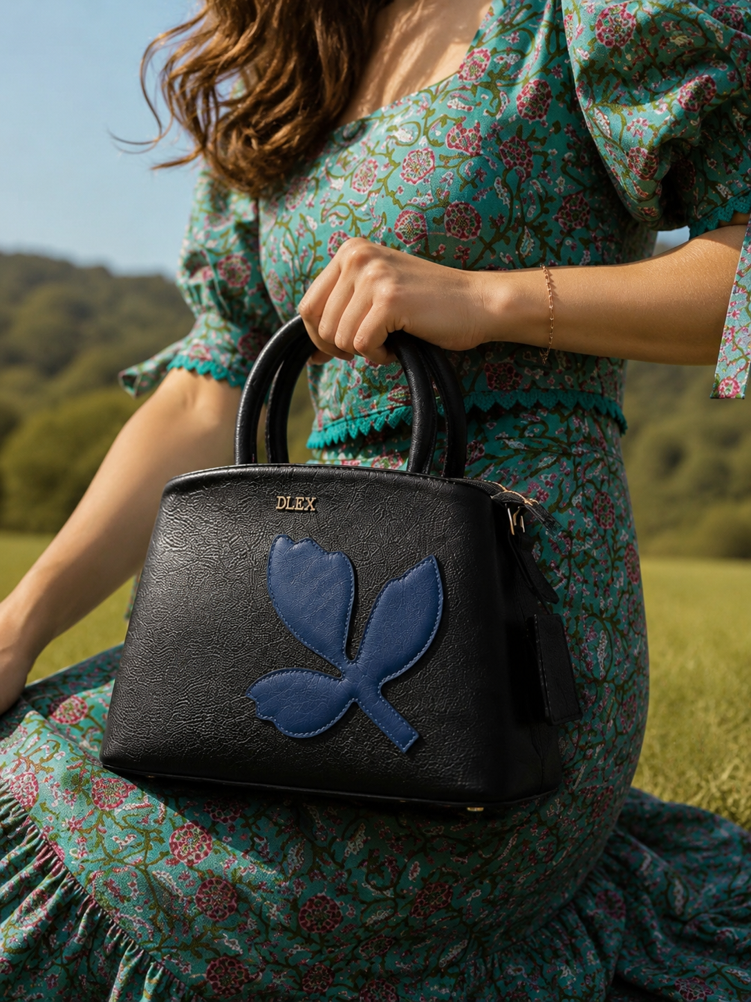 Floral Leather Bag