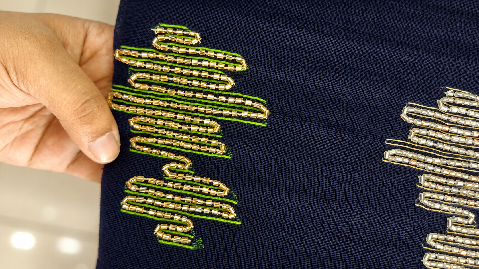 Navy Jamdani