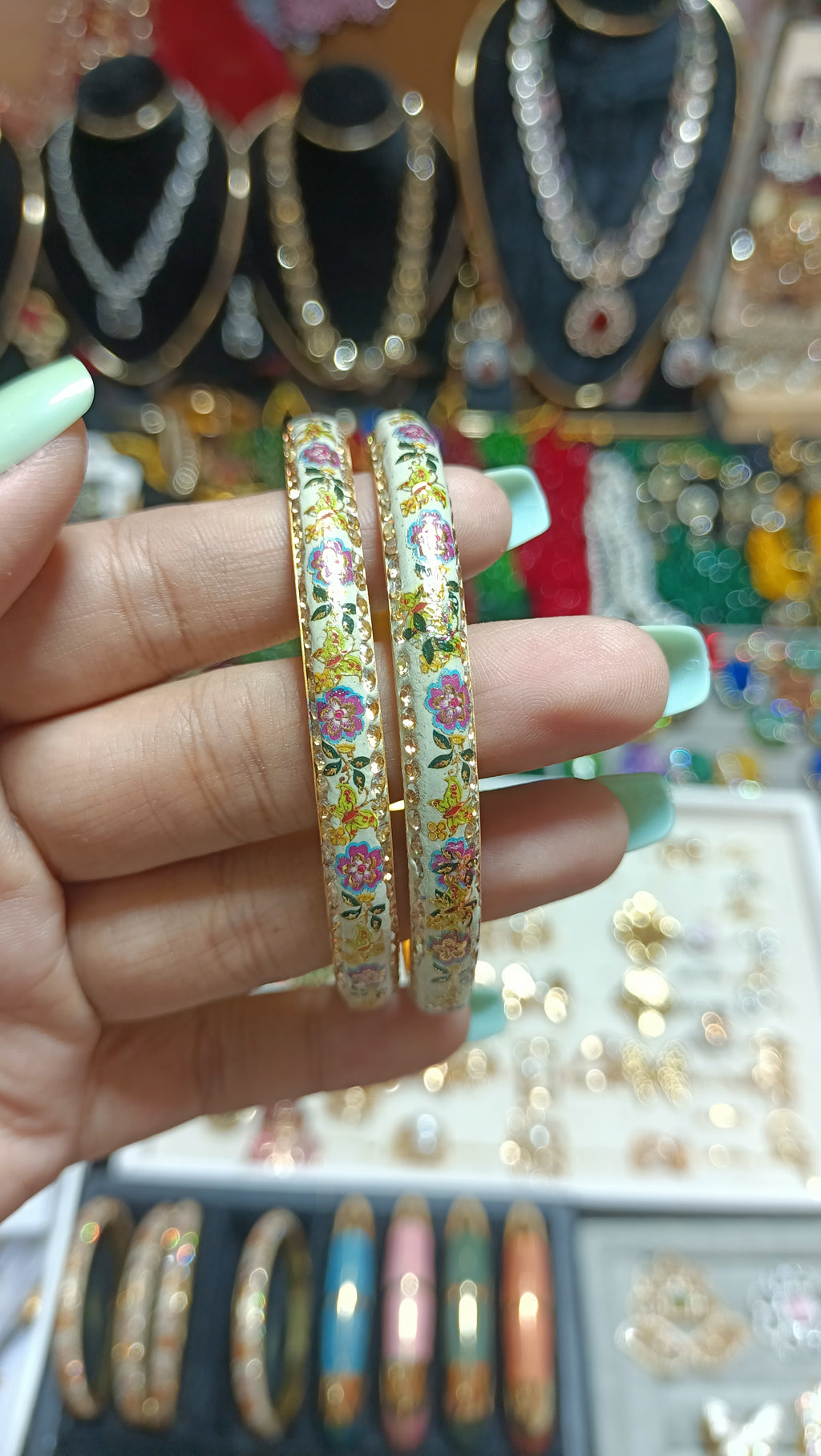 Floral Enamel Bangles