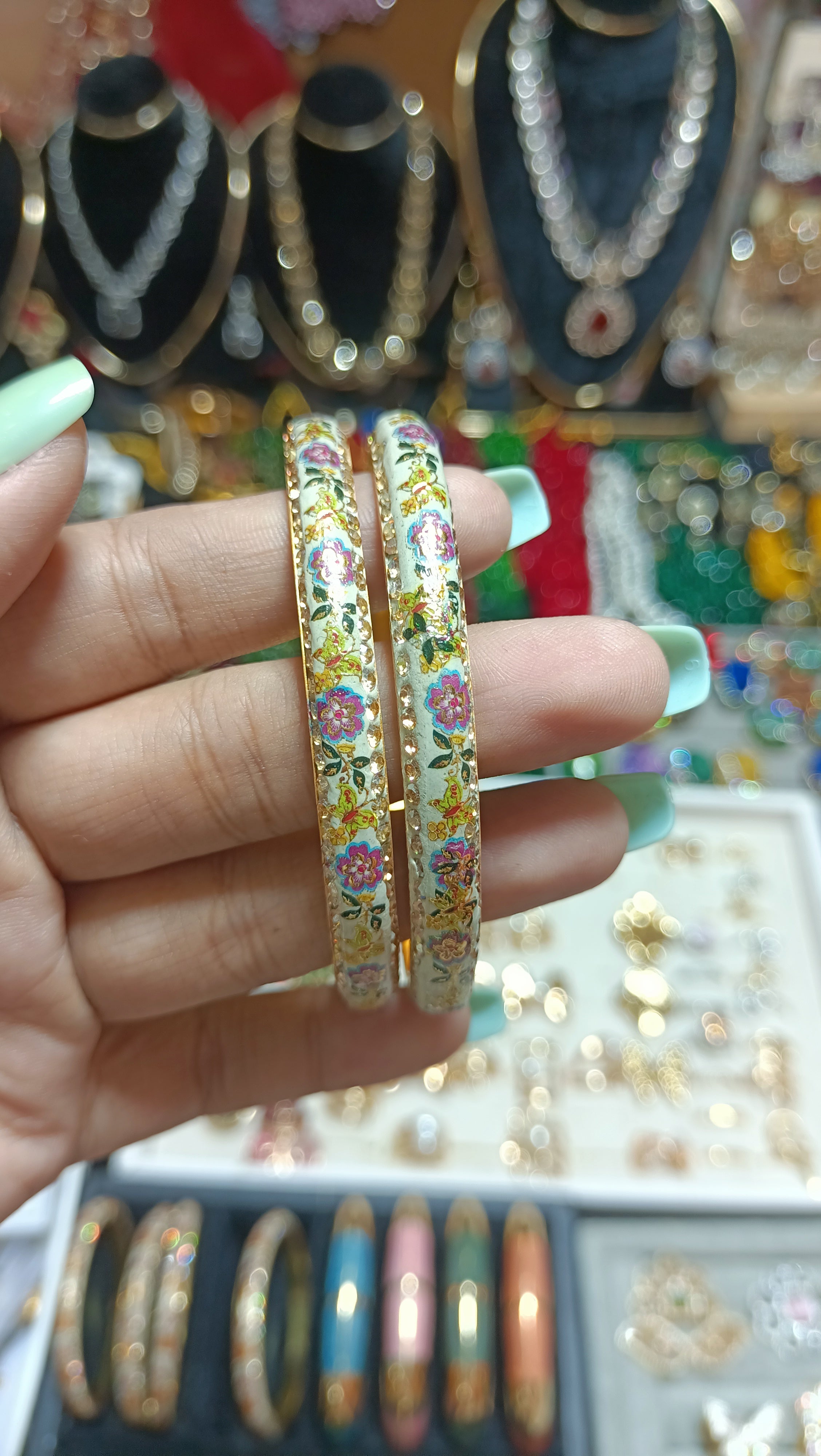 Floral Enamel Bangles