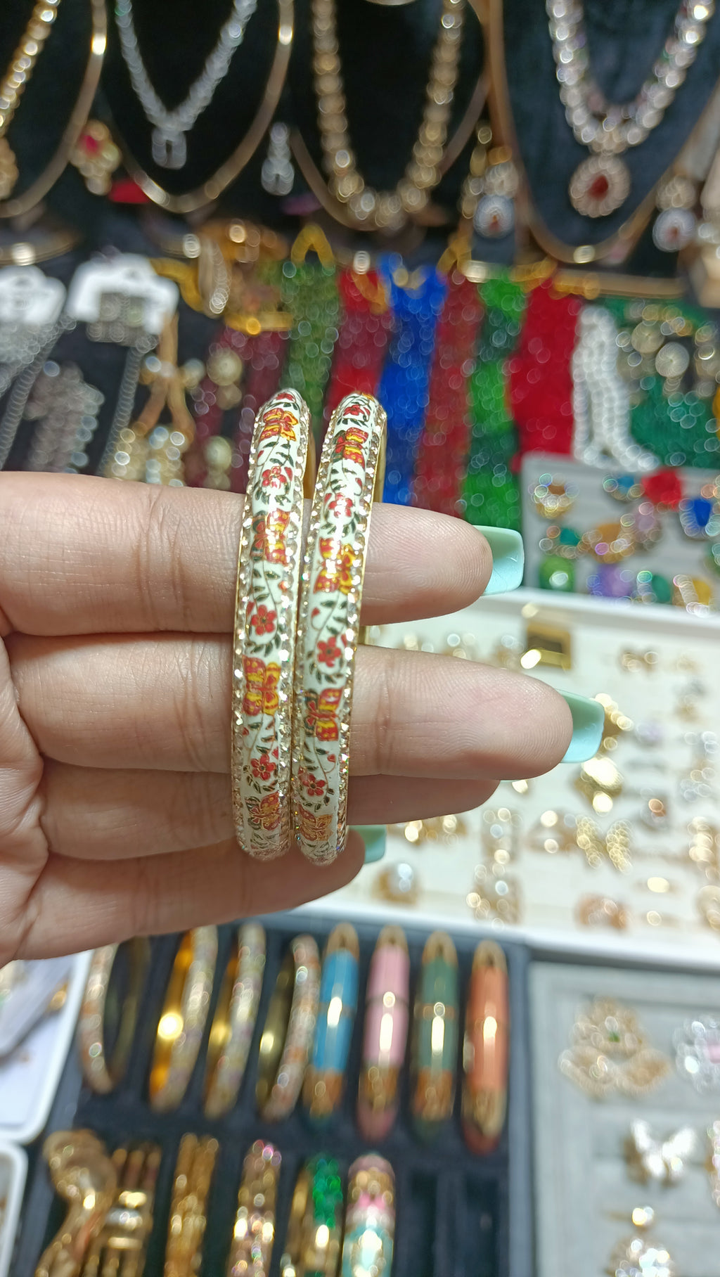 Floral Enamel Bangles