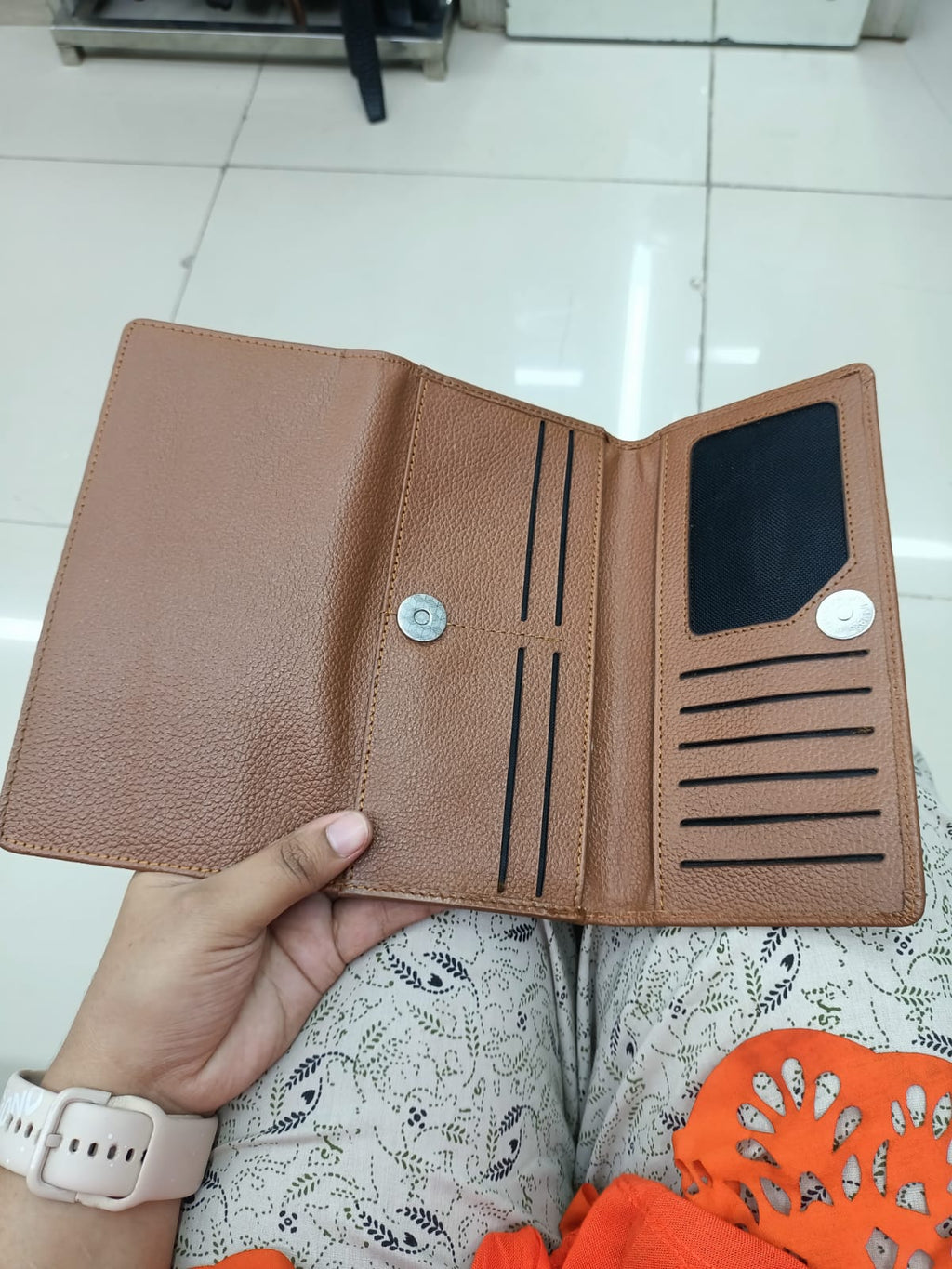 Silvia Signature Genuine Leather Ladies long Wallet