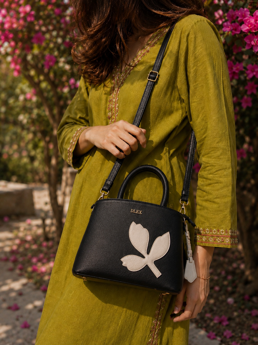 Floral Leather Bag