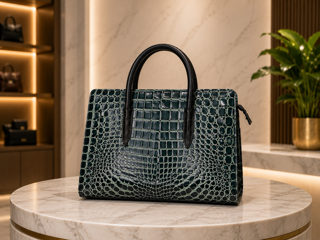 Noir Croc Tote