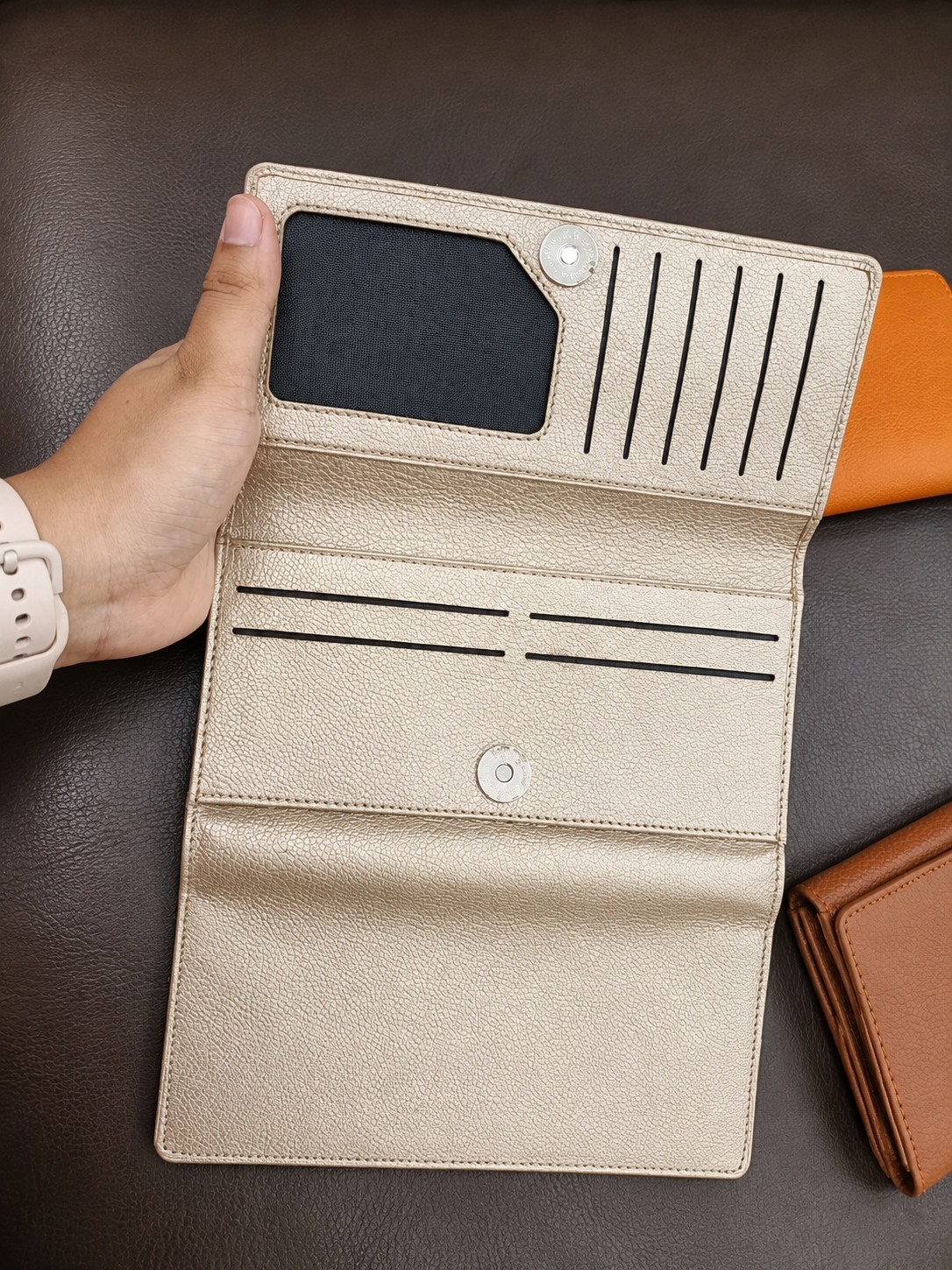 Silvia Signature Genuine Leather Ladies long Wallet
