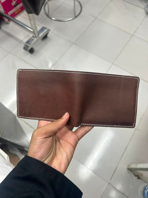 Brown Genuine Leather Bifold Wallet