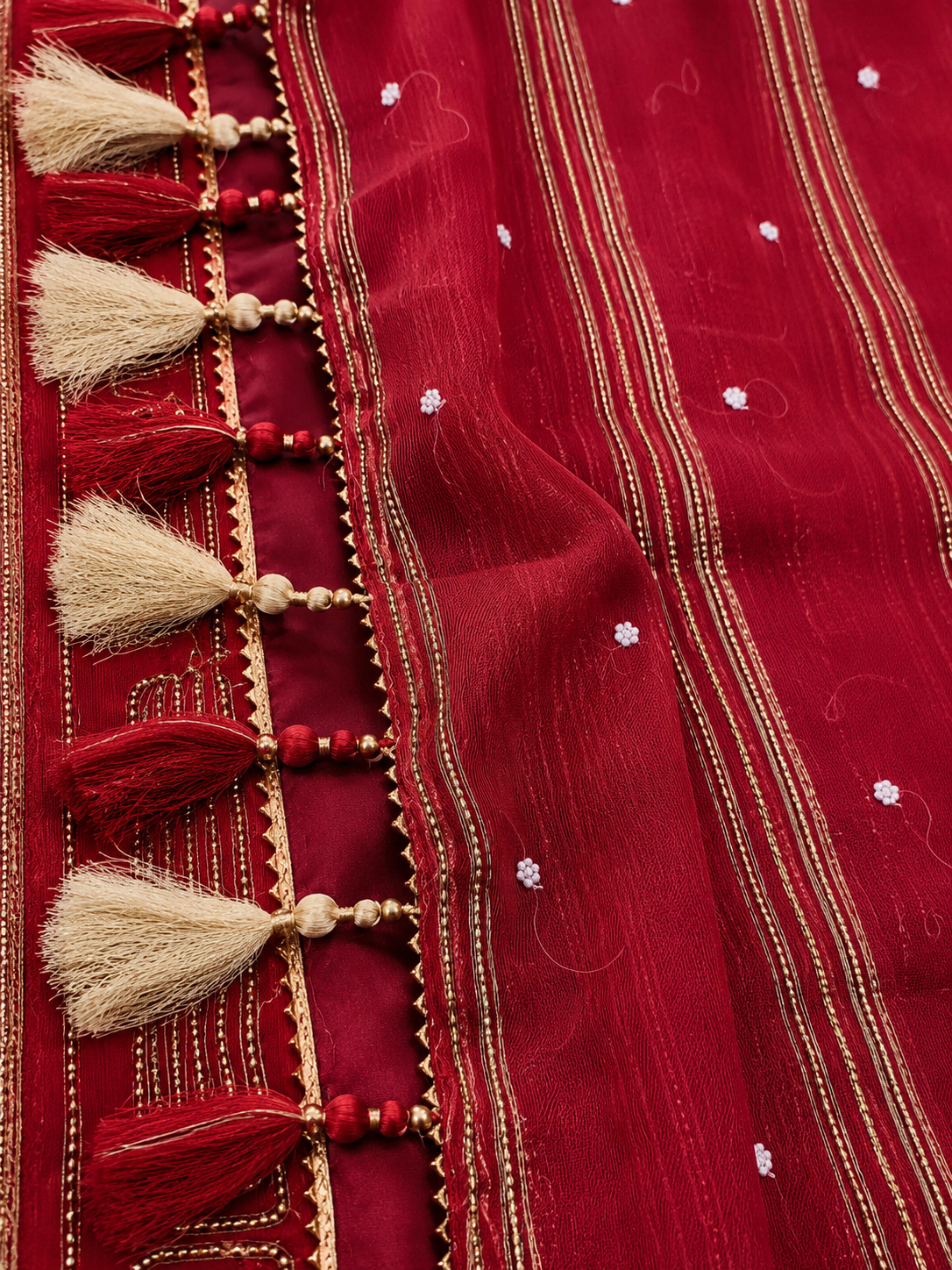 Red Zari Jamdani