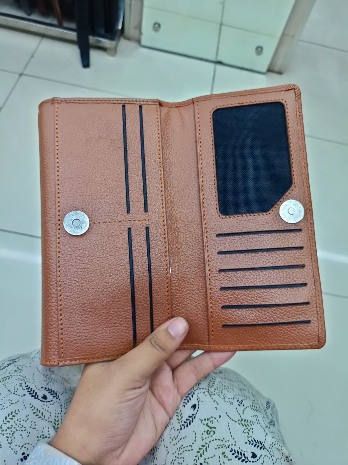 Silvia Signature Genuine Leather Ladies long Wallet