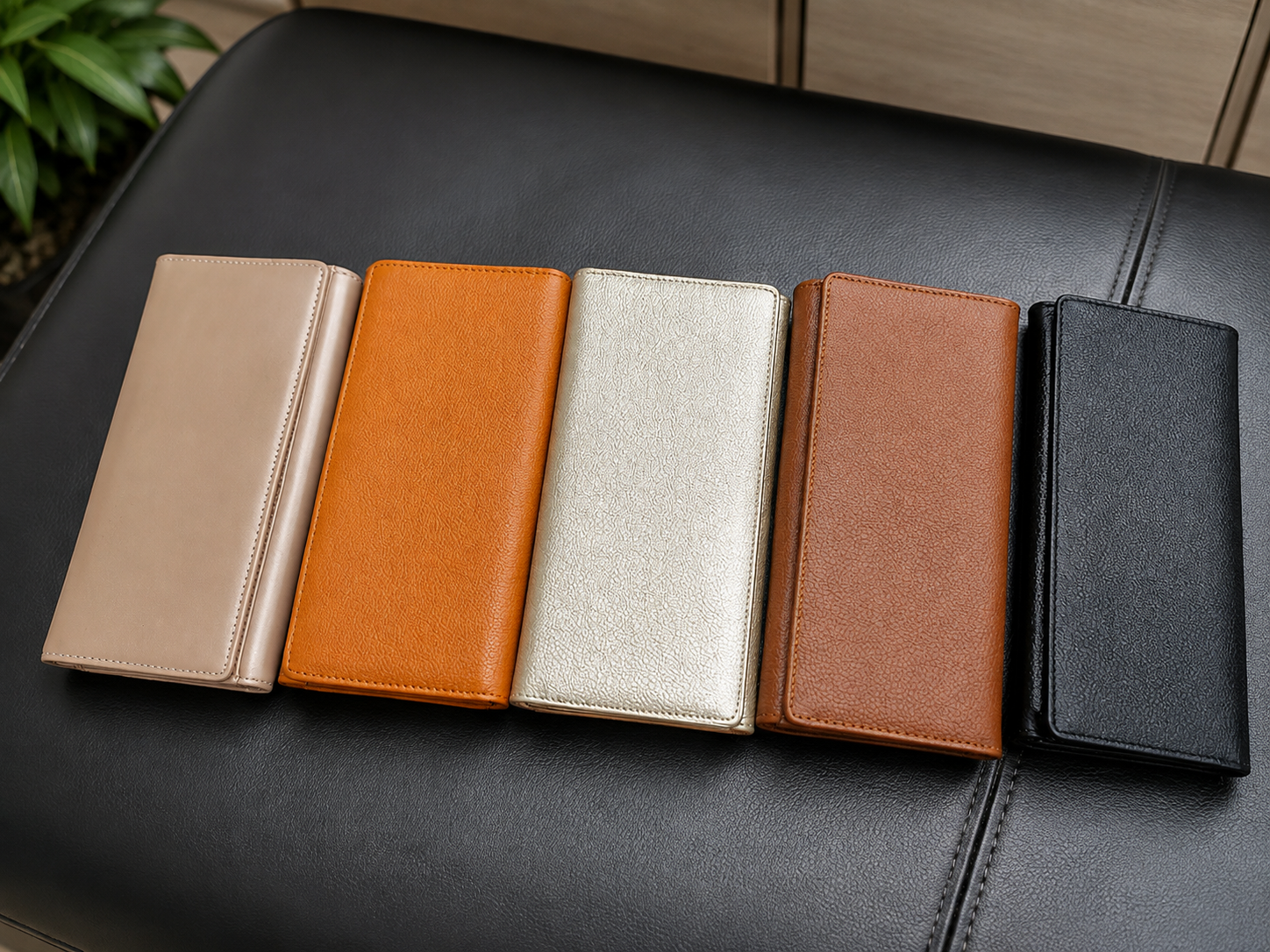 Silvia Signature Genuine Leather Ladies long Wallet