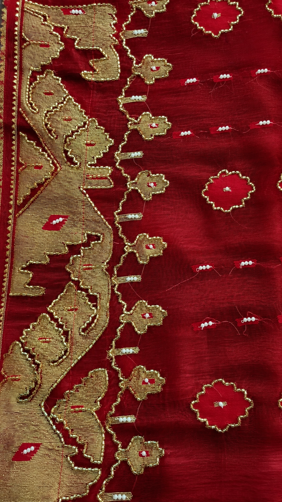 Red Zari Jamdani