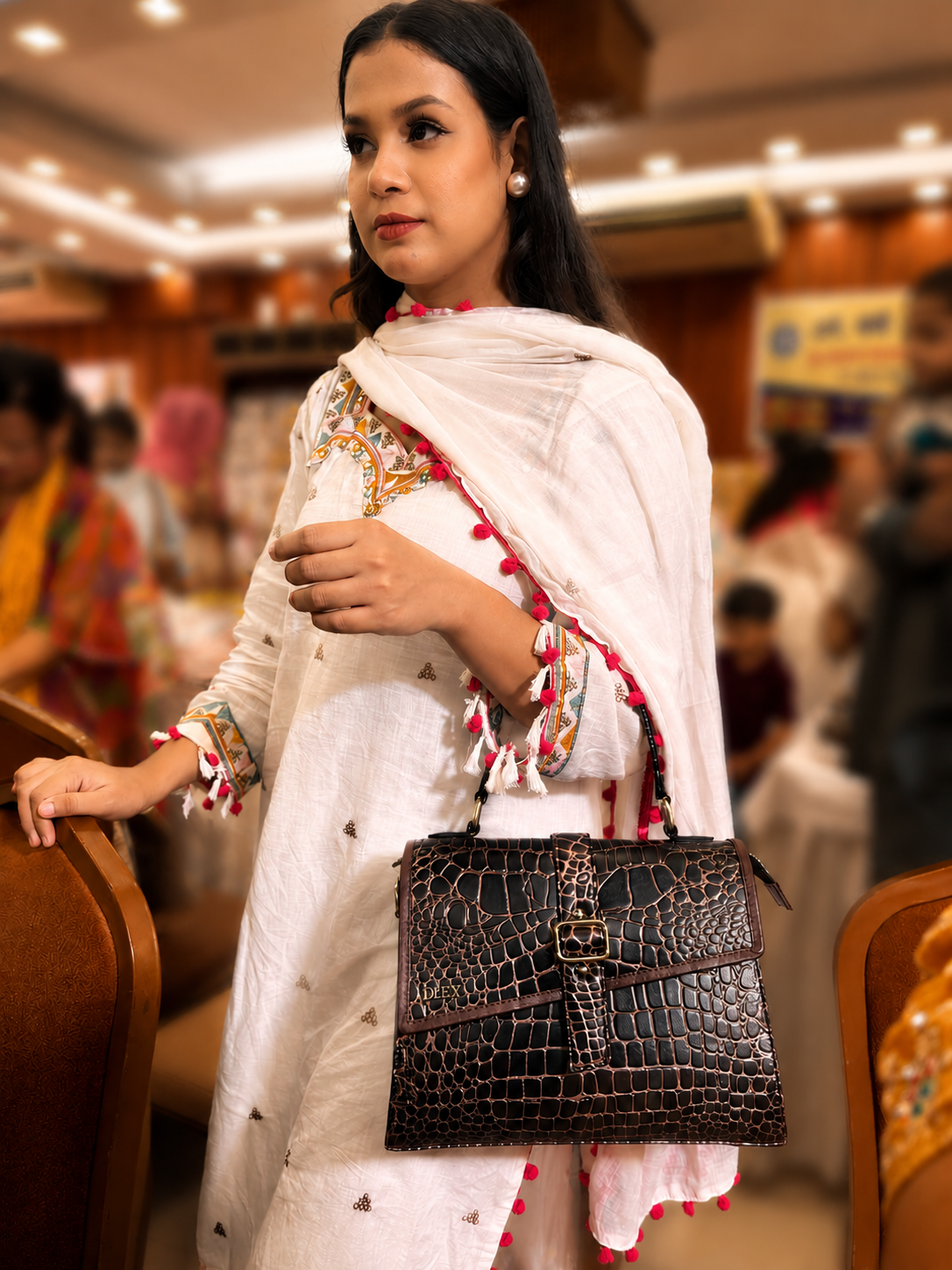 Silvia Heritage Croc Bag