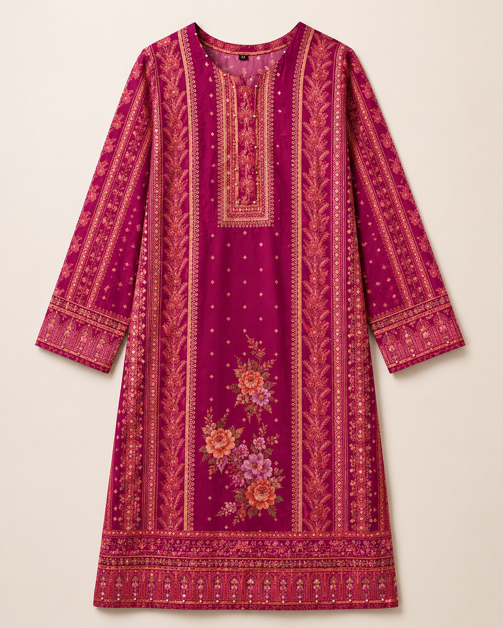 Magenta Silk Kurti