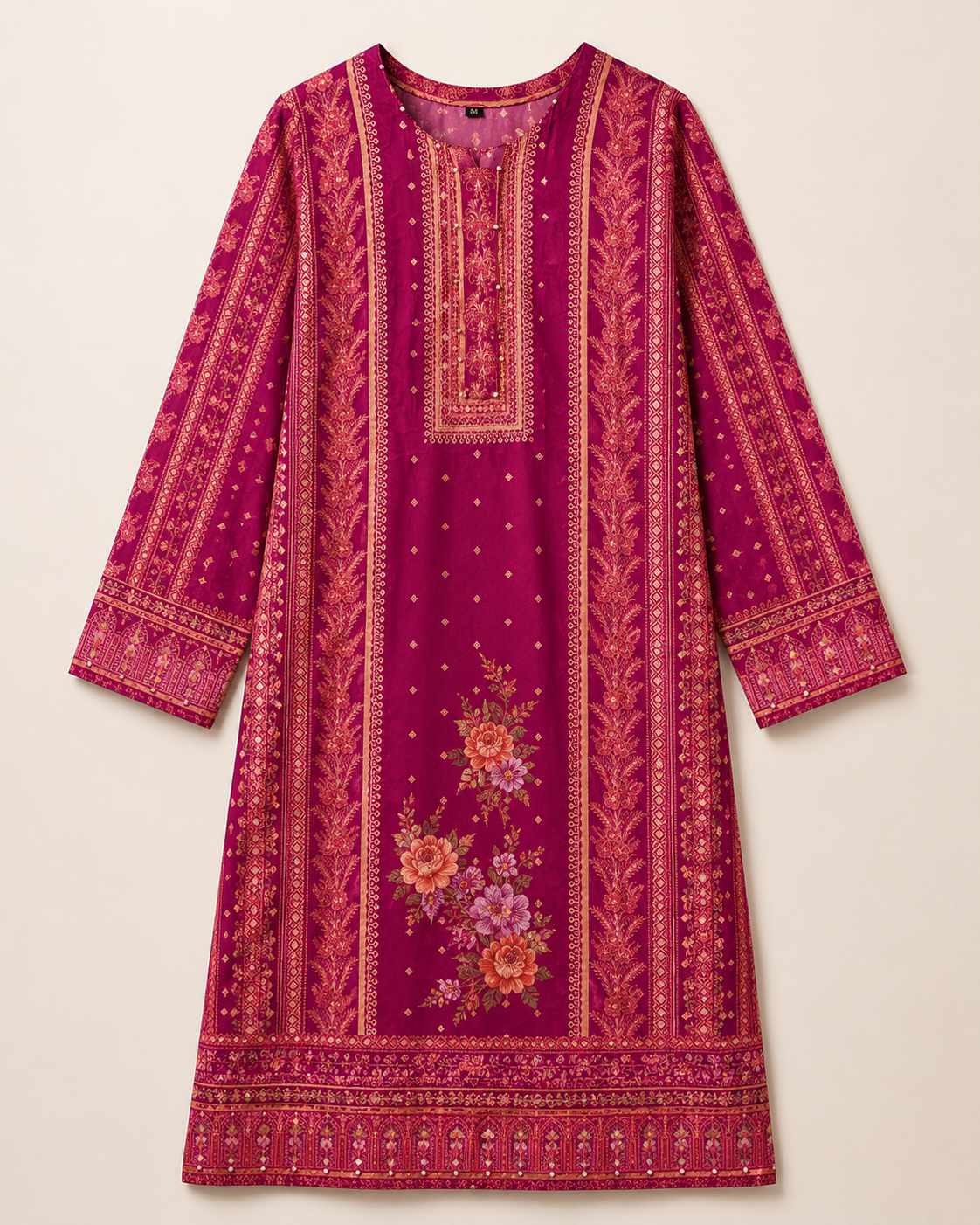 Magenta Silk Kurti