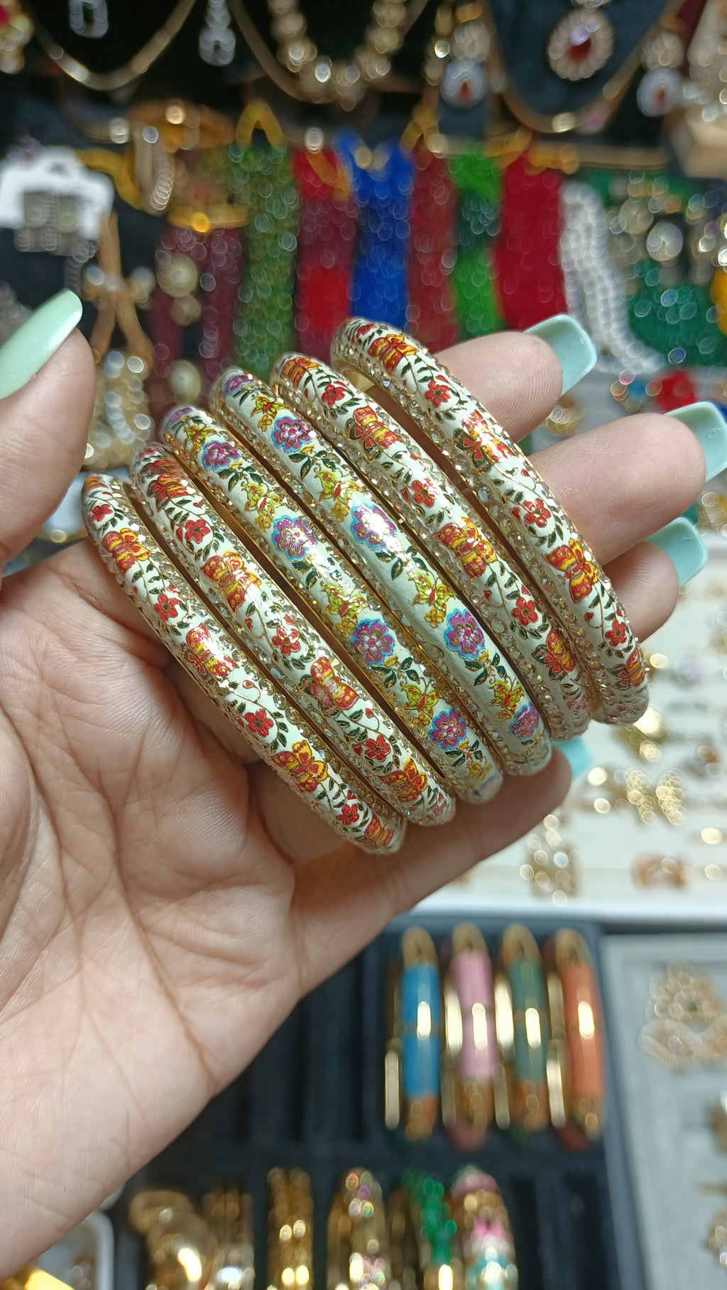 Floral Enamel Bangles