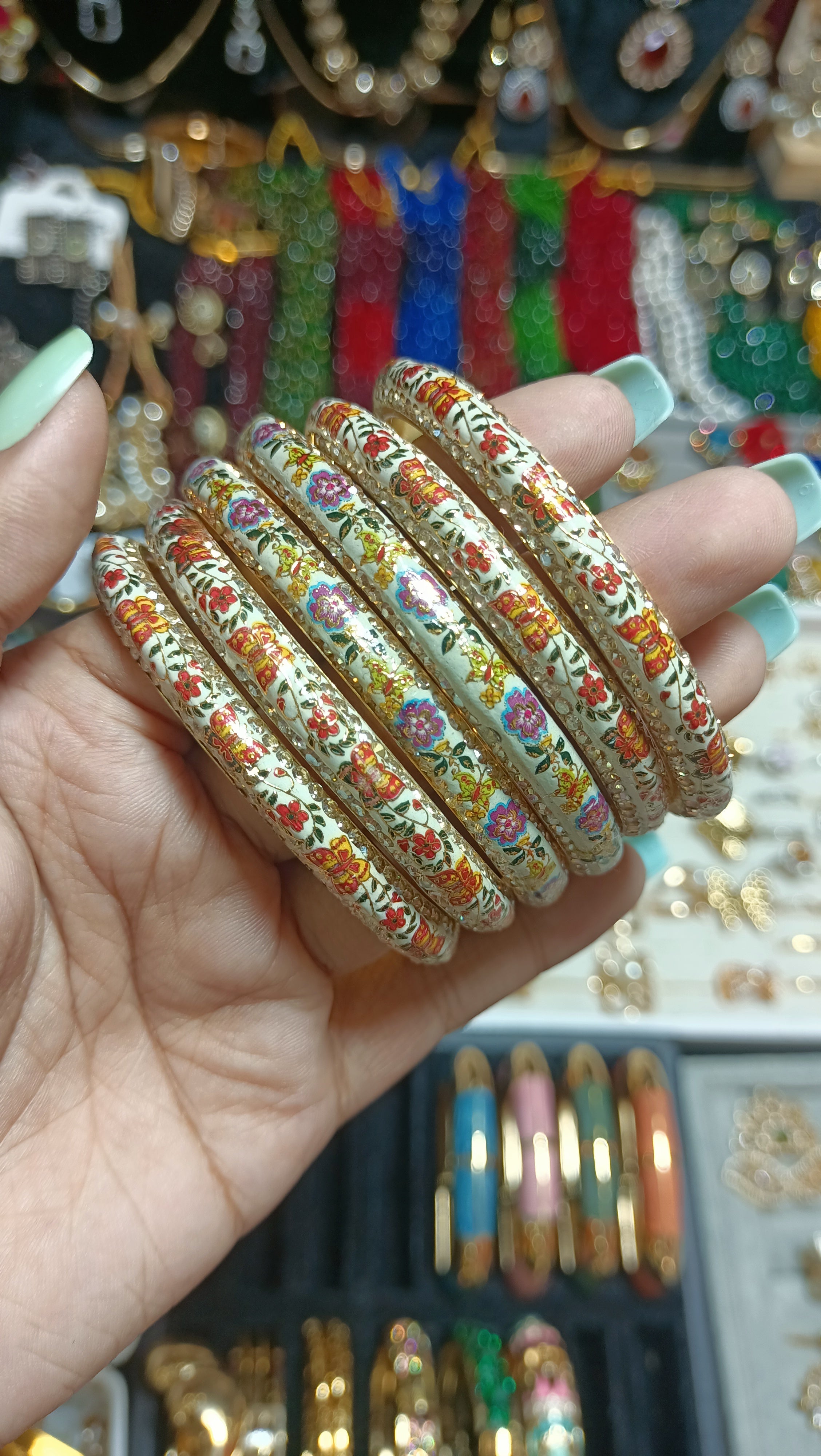 Floral Enamel Bangles