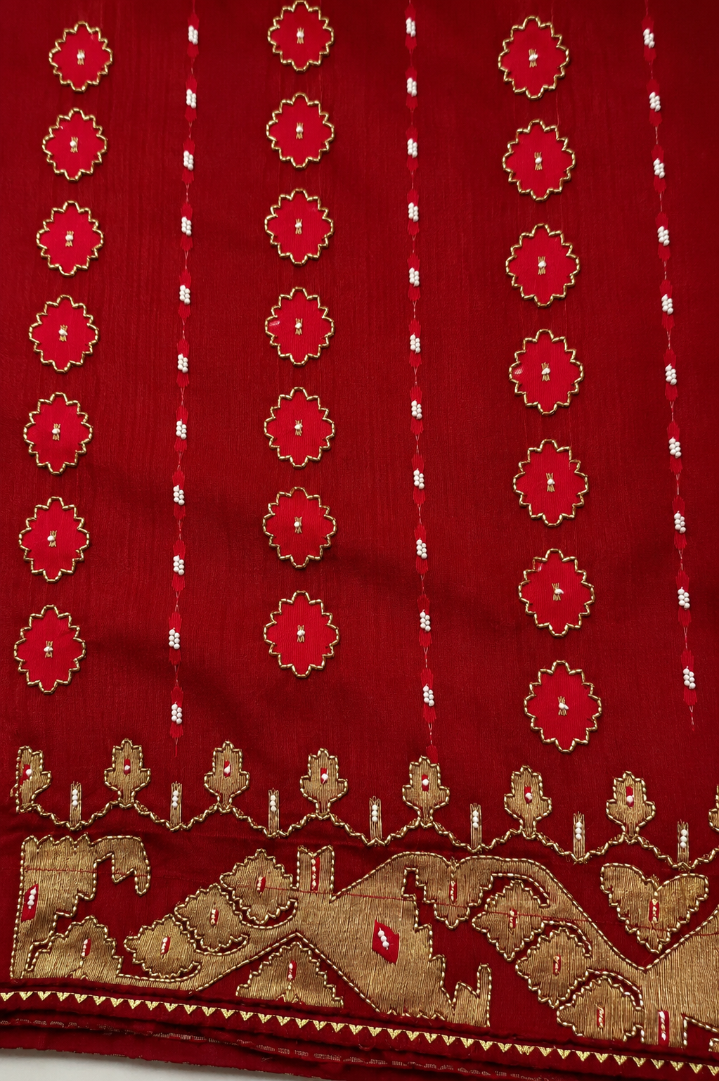 Red Zari Jamdani