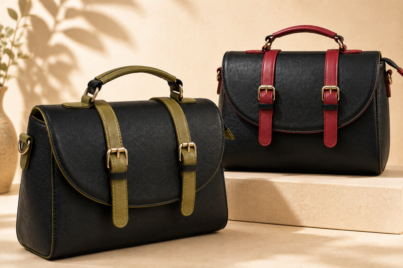 Premium Structured Leather Handbag