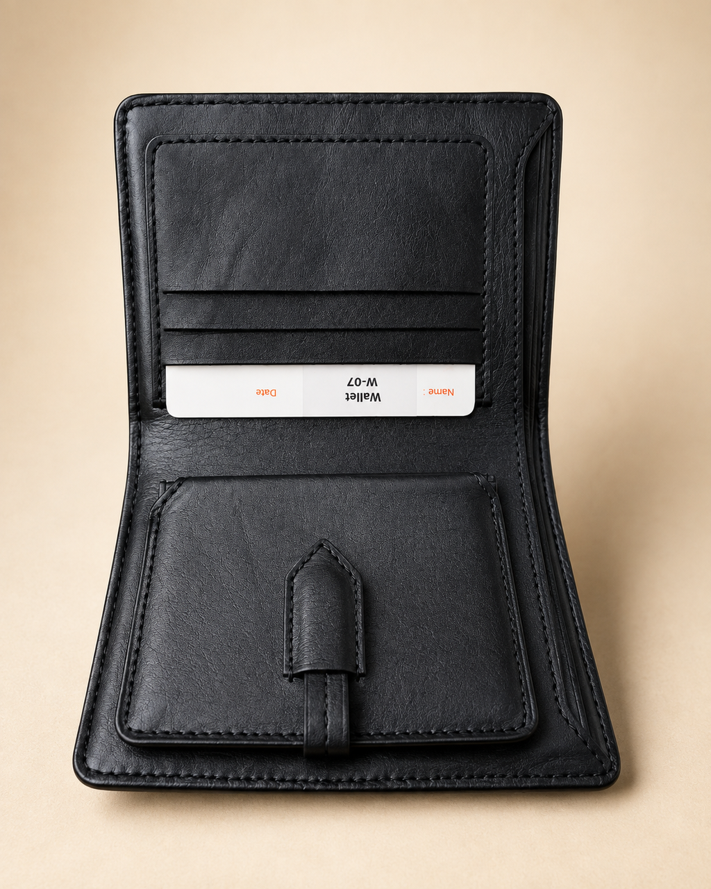 Premium Black Genuine Leather Bifold Wallet – Classic Men’s Wallet