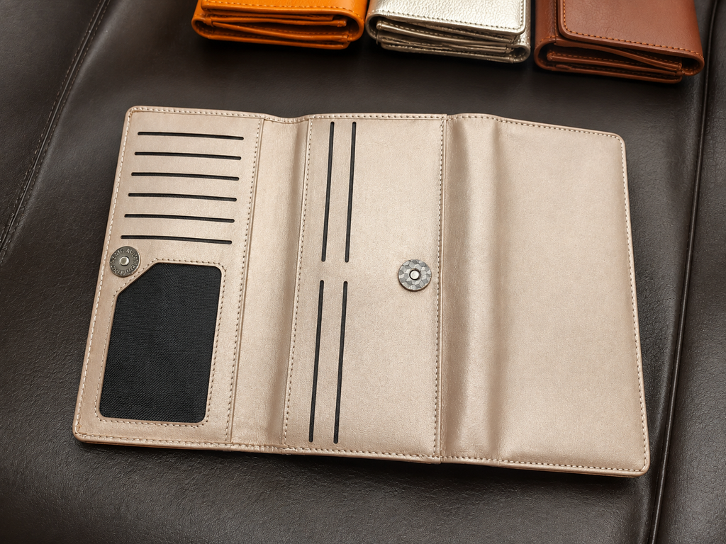 Silvia Signature Genuine Leather Ladies long Wallet