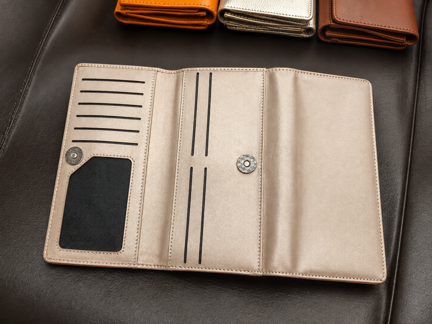 Silvia Signature Genuine Leather Ladies long Wallet