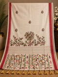 Khadi Embroidered Saree